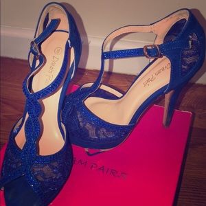 Sparkles Blue heels. Only worn once